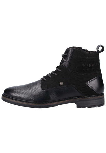 Bugatti Stiefelette Nappaleder Schwarz Warmfutter - surf4shoes