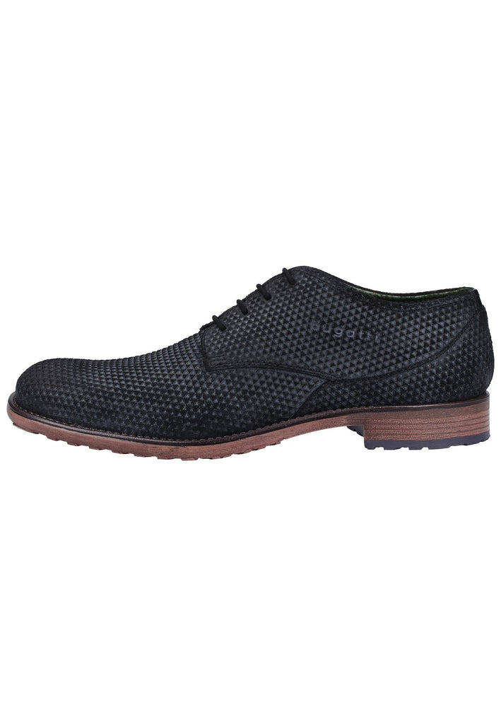 Bugatti Businessschuhe Veloursleder Schwarz - surf4shoes