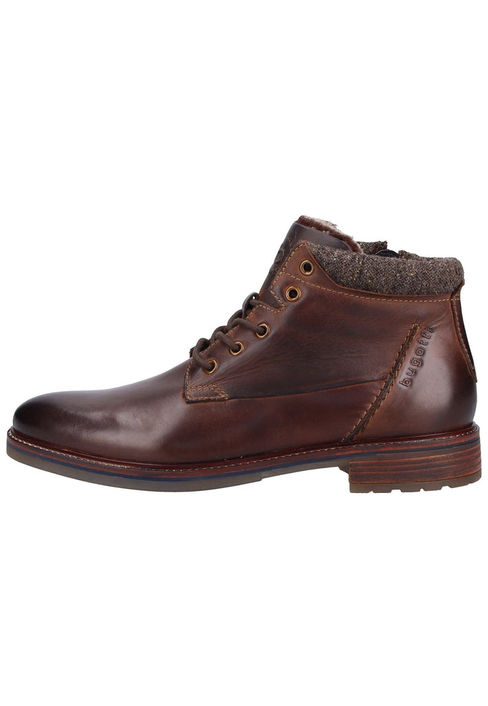 Bugatti Stiefelette Leder/Textil Dunkelbraun Warmfutter - surf4shoes