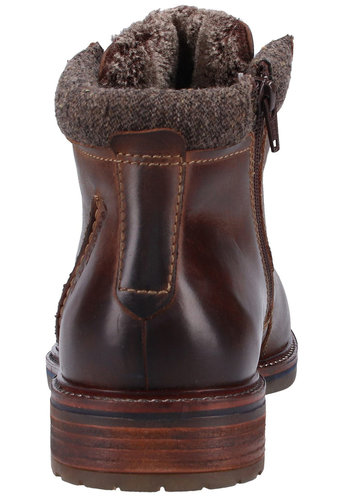 Bugatti Stiefelette Leder/Textil Dunkelbraun Warmfutter - surf4shoes