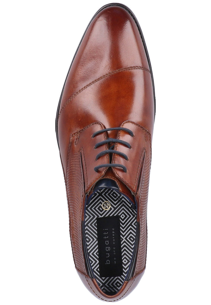 Bugatti Businessschuhe Glattleder Cognac - surf4shoes