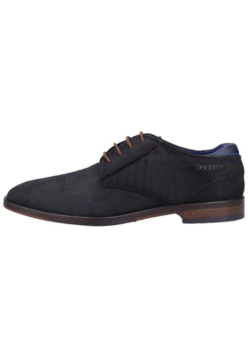 Bugatti Businessschuhe Nubukleder Dunkelblau - surf4shoes