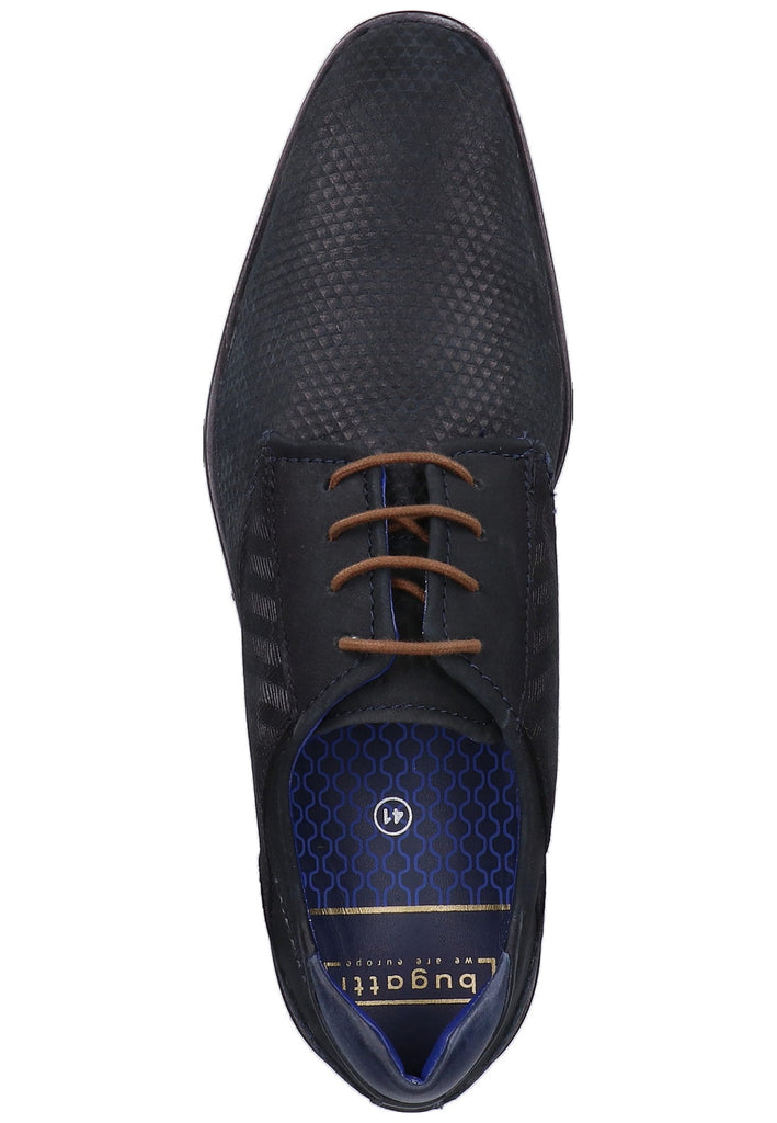 Bugatti Businessschuhe Nubukleder Dunkelblau - surf4shoes