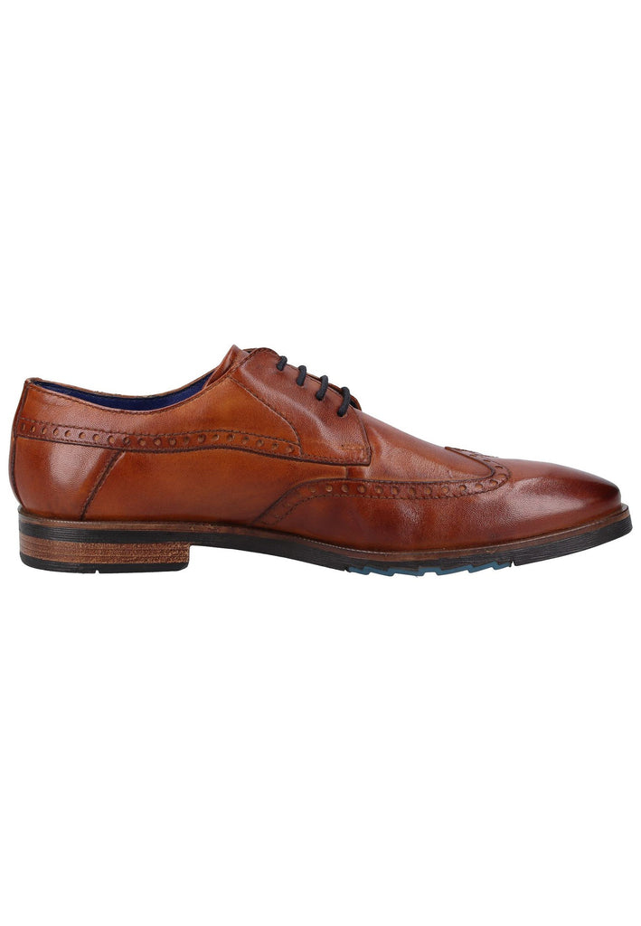 Bugatti Halbschuhe Glattleder Cognac - surf4shoes