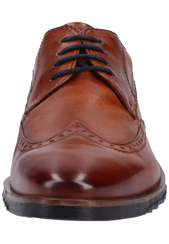 Bugatti Halbschuhe Glattleder Cognac - surf4shoes