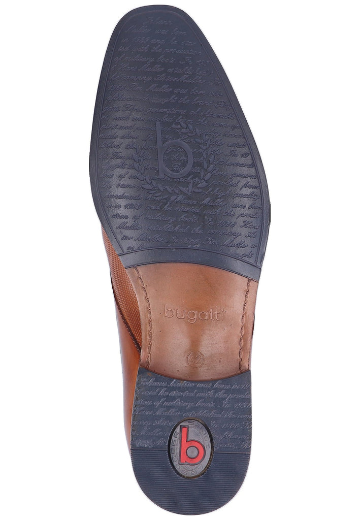 Bugatti Businessschuhe Glattleder Cognac - surf4shoes