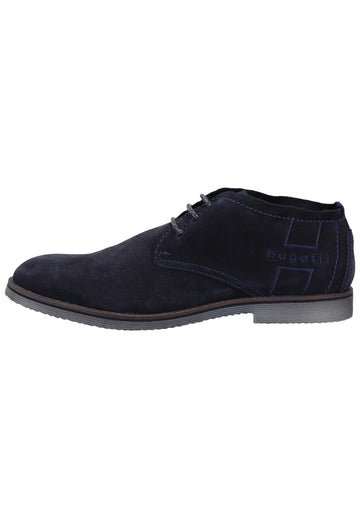 Bugatti Halbschuhe Veloursleder Dunkelblau - surf4shoes