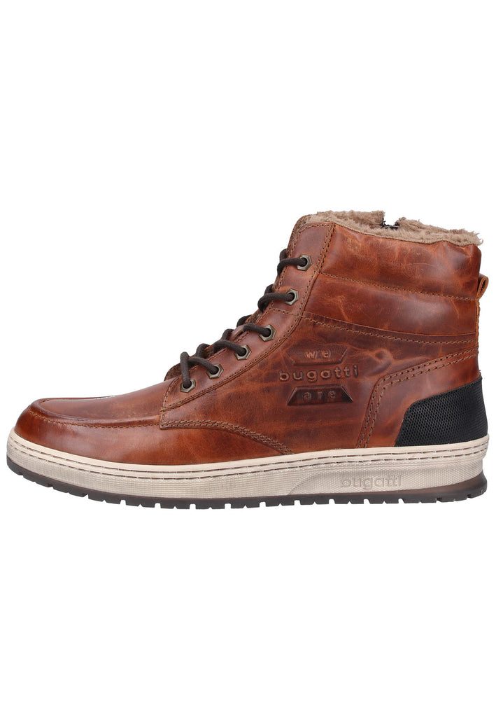 Bugatti Stiefelette Glattleder Braun Warmfutter - surf4shoes