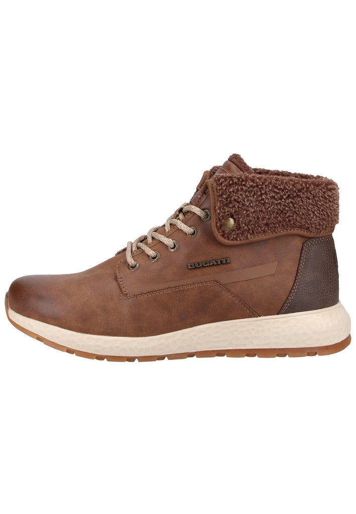 Bugatti Stiefelette Lederimitat Cognac Warmfutter - surf4shoes