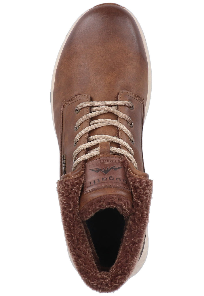 Bugatti Stiefelette Lederimitat Cognac Warmfutter - surf4shoes