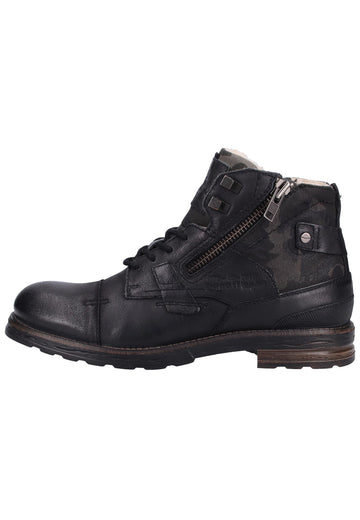 Bugatti Stiefelette Nappaleder Schwarz Warmfutter - surf4shoes
