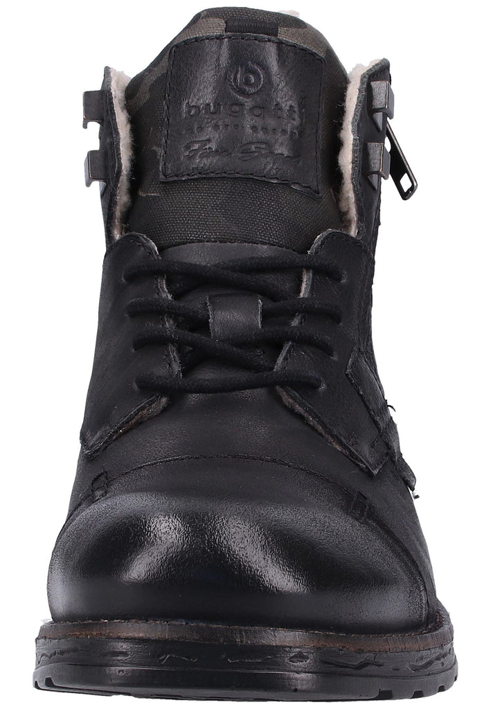Bugatti Stiefelette Nappaleder Schwarz Warmfutter - surf4shoes