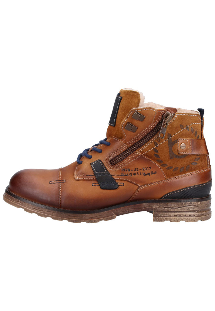 Bugatti Stiefelette Nappaleder Cognac - surf4shoes