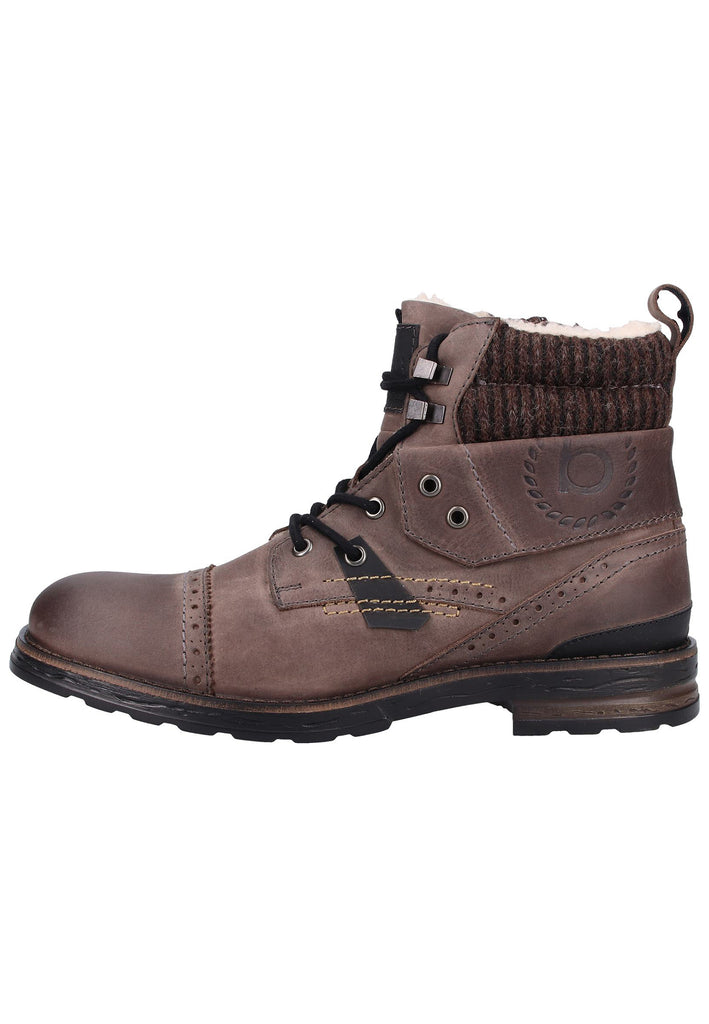 Bugatti Stiefelette Glattleder Taupe Warmfutter - surf4shoes