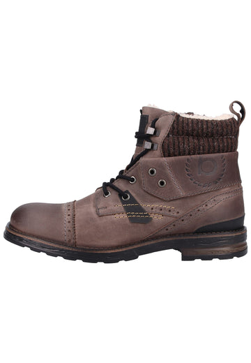 Bugatti Stiefelette Glattleder Taupe Warmfutter - surf4shoes
