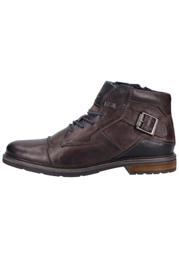 Bugatti Stiefelette Glattleder Dunkelgrau Warmfutter - surf4shoes