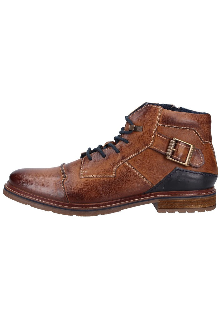 Bugatti Stiefelette Glattleder Cognac Warmfutter - surf4shoes