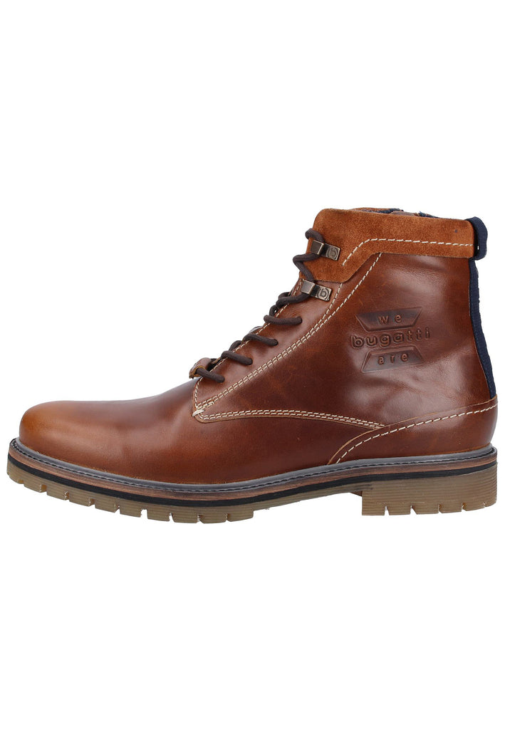 Bugatti Stiefelette Glattleder Cognac Warmfutter - surf4shoes