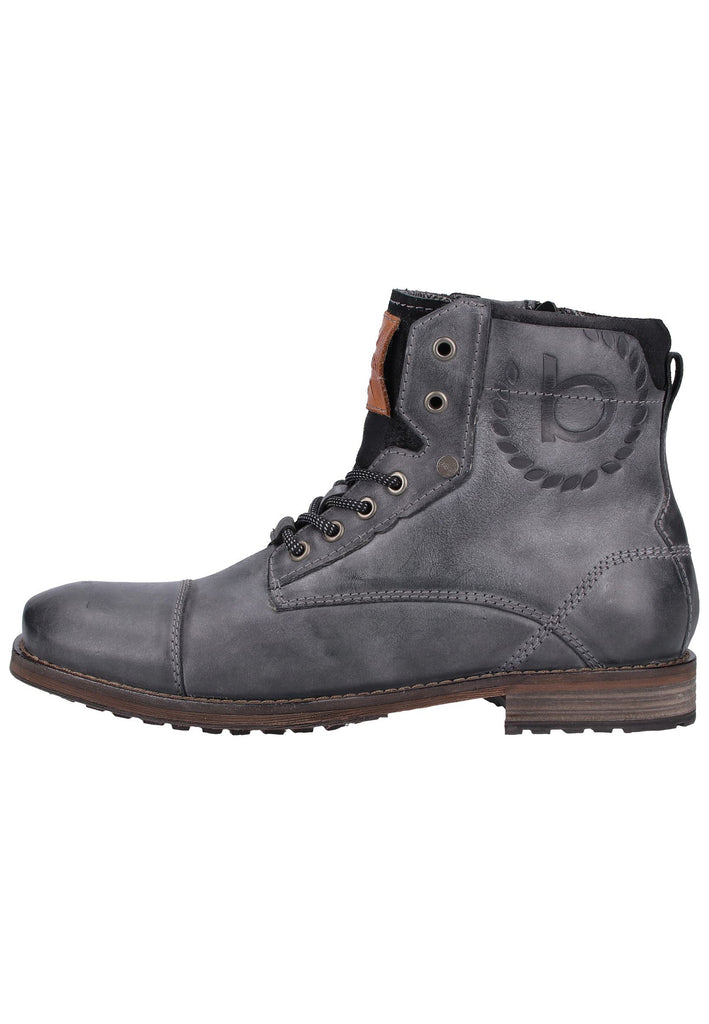 Bugatti Stiefelette Leder Grau/Schwarz - surf4shoes