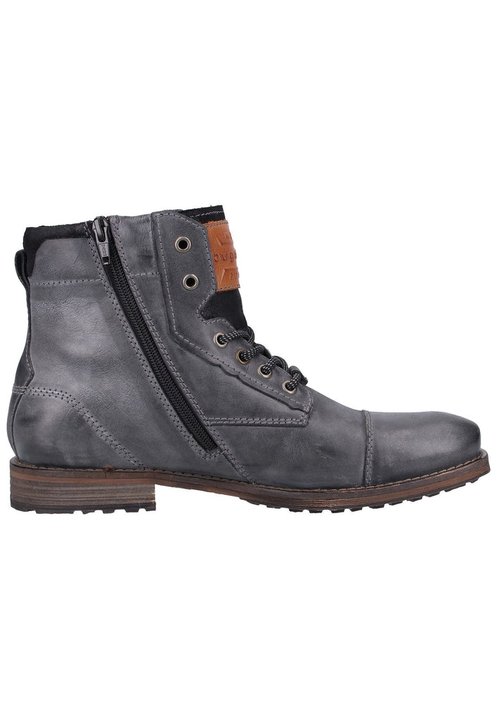 Bugatti Stiefelette Leder Grau/Schwarz - surf4shoes