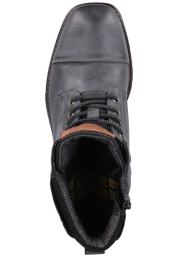 Bugatti Stiefelette Leder Grau/Schwarz - surf4shoes