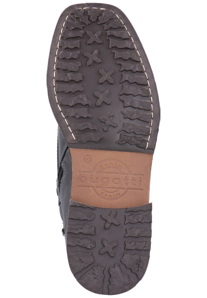 Bugatti Stiefelette Leder Grau/Schwarz - surf4shoes