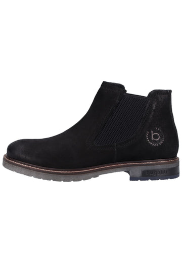 Bugatti Stiefelette Nubukleder Schwarz Warmfutter - surf4shoes