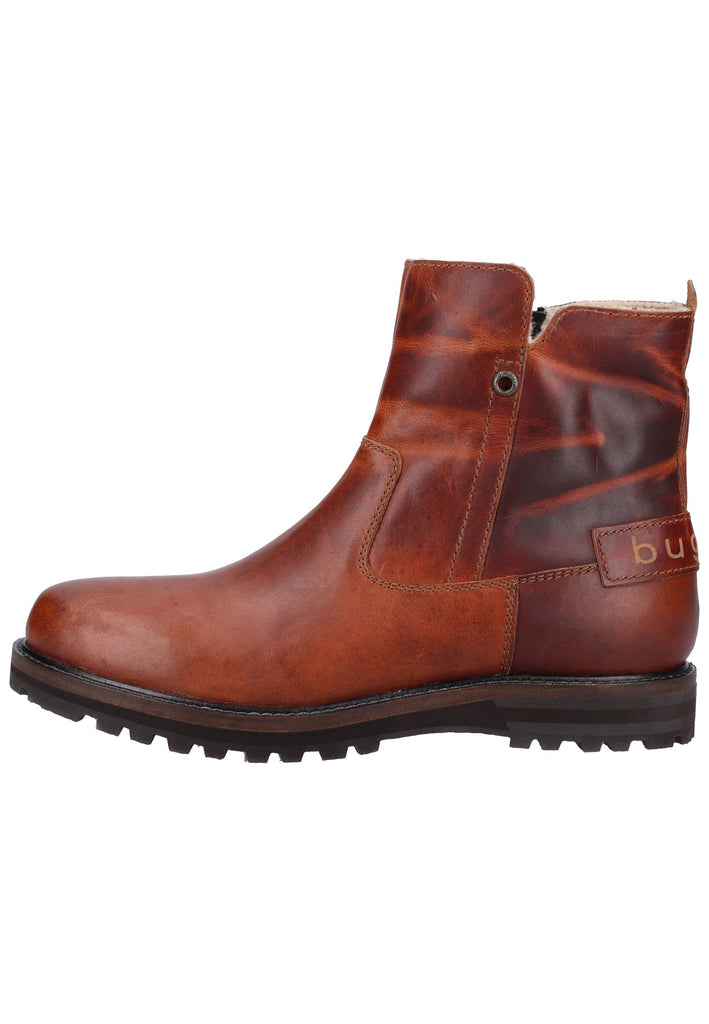 Bugatti Stiefelette Glattleder Cognac Warmfutter - surf4shoes