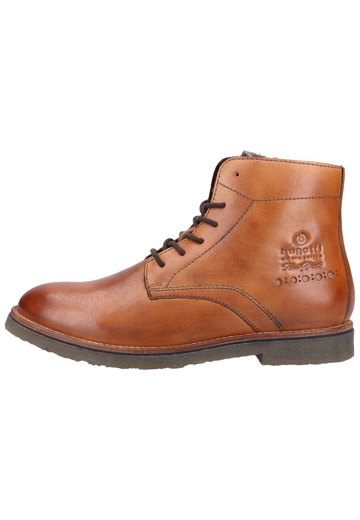 Bugatti Stiefelette Glattleder Cognac Warmfutter - surf4shoes