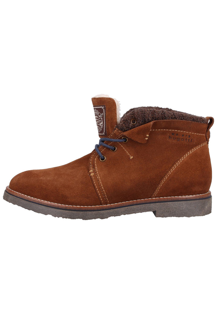 Bugatti Halbschuhe Veloursleder Cognac Warmfutter - surf4shoes