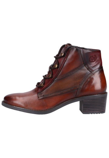 Bugatti Stiefelette Glattleder Cognac - surf4shoes