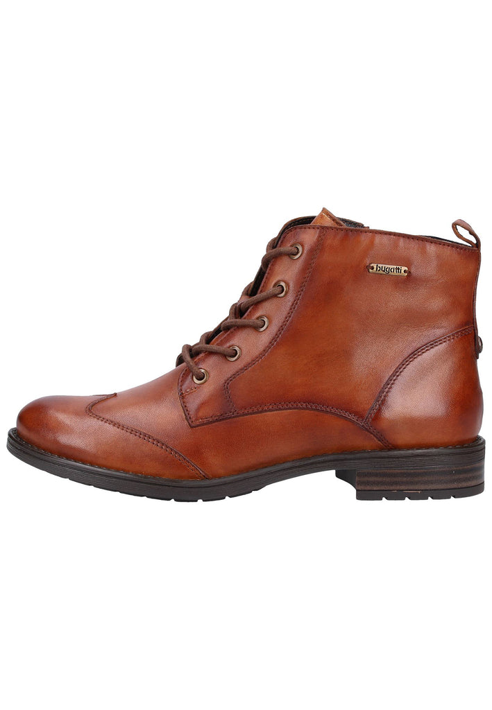 Bugatti Stiefelette Glattleder Cognac - surf4shoes