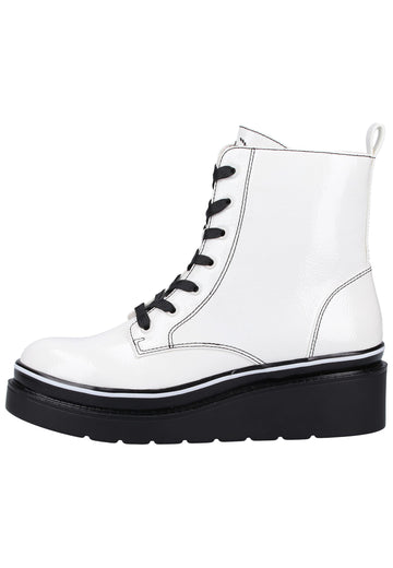 Bugatti Stiefelette Lederimitat Weiß Warmfutter - surf4shoes