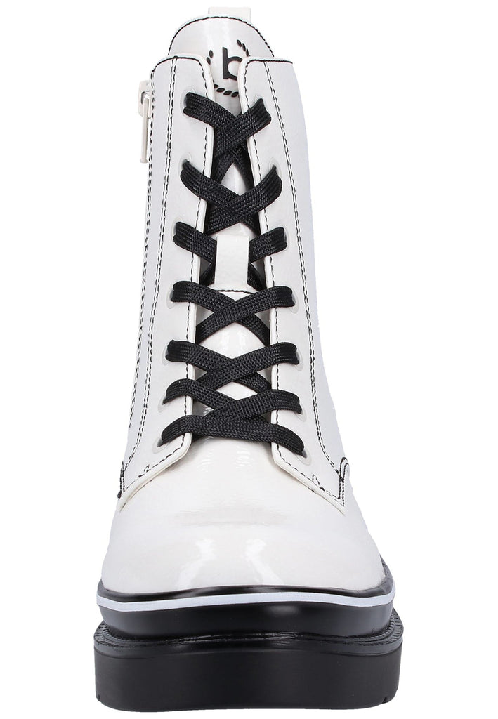 Bugatti Stiefelette Lederimitat Weiß Warmfutter - surf4shoes