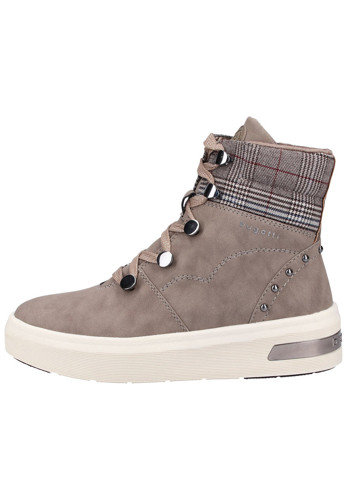 Bugatti Stiefelette Lederimitat Taupe Warmfutter - surf4shoes