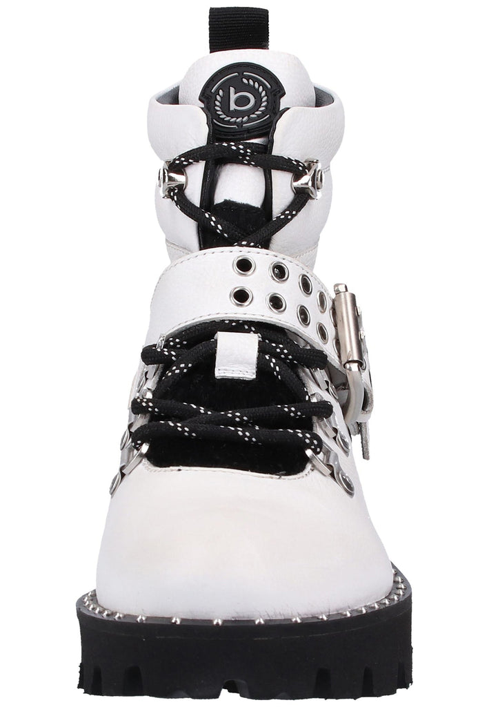 Bugatti Stiefelette Nappaleder Weiß/Schwarz - surf4shoes