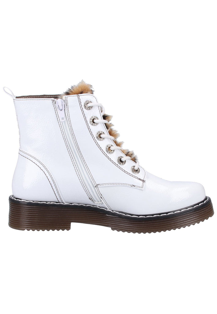 Bugatti Stiefelette Lederimitat/Textil Weiß/Braun Warmfutter - surf4shoes