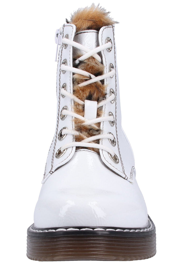 Bugatti Stiefelette Lederimitat/Textil Weiß/Braun Warmfutter - surf4shoes