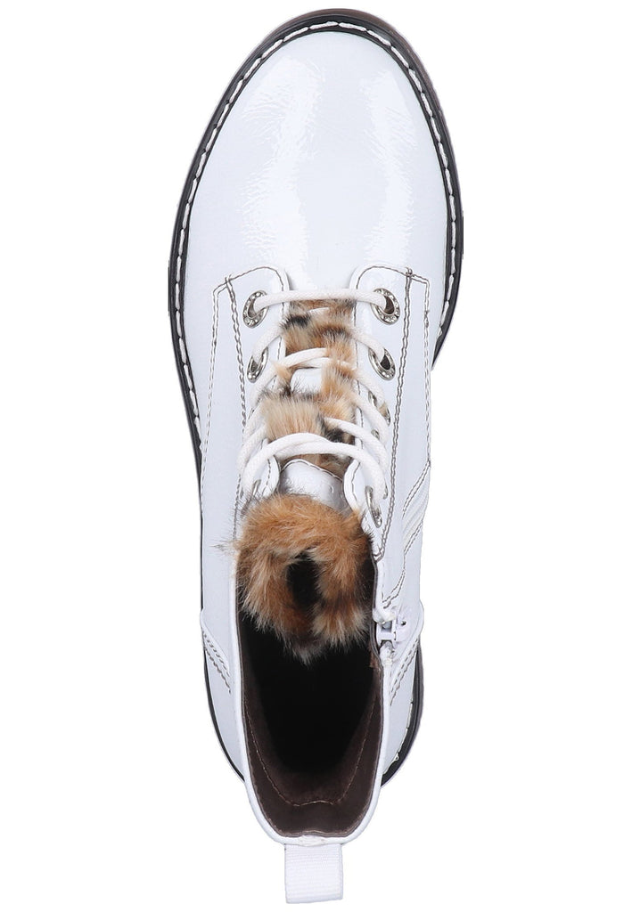 Bugatti Stiefelette Lederimitat/Textil Weiß/Braun Warmfutter - surf4shoes