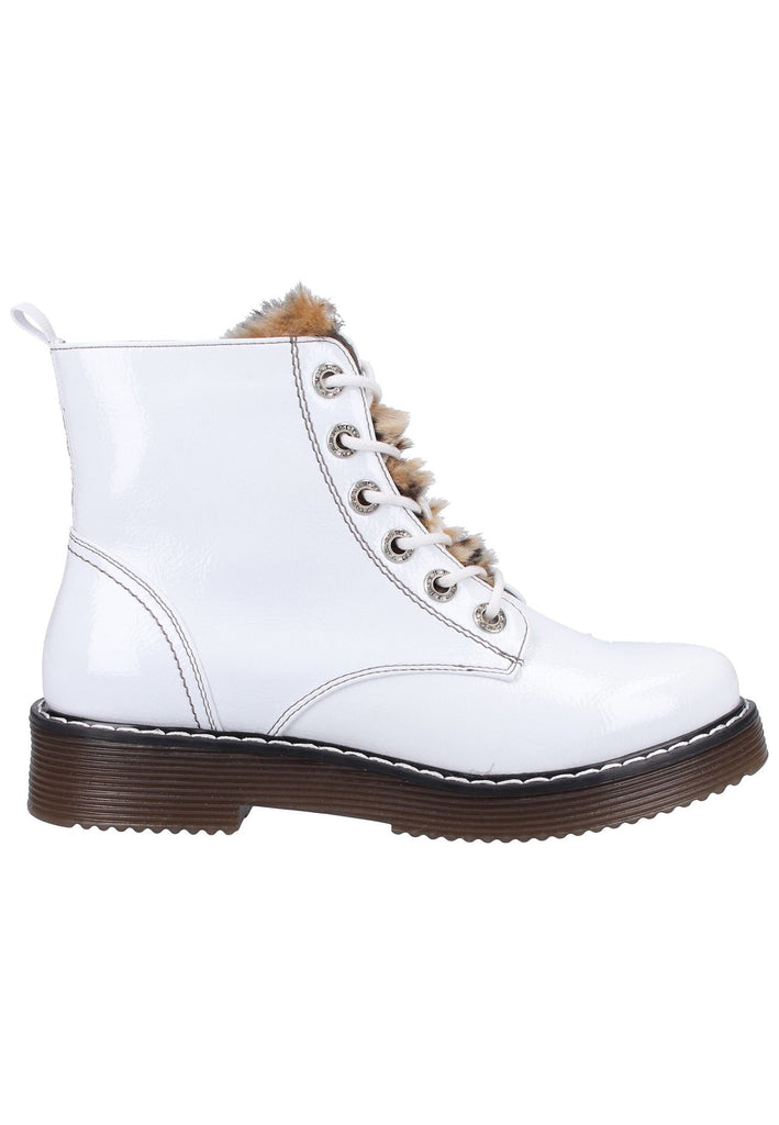 Bugatti Stiefelette Lederimitat/Textil Weiß/Braun Warmfutter - surf4shoes