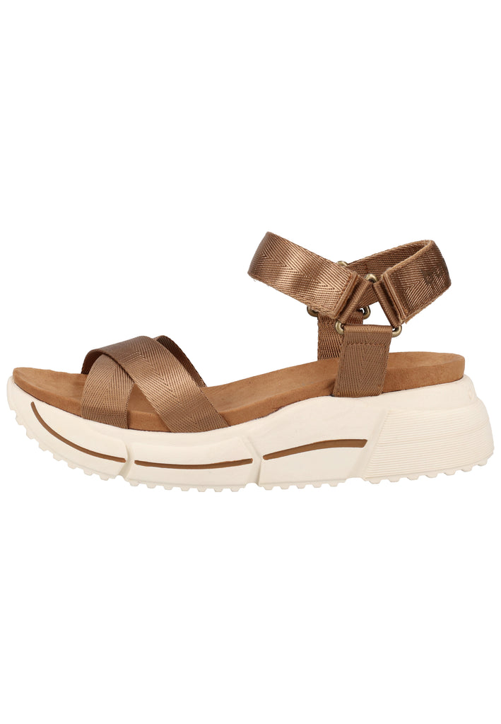 Bugatti Sandalen Lederimitat/Textil Cognac - surf4shoes