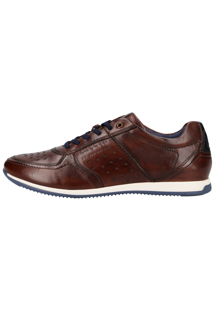 Bugatti Sneaker Glattleder Braun/Blau - surf4shoes