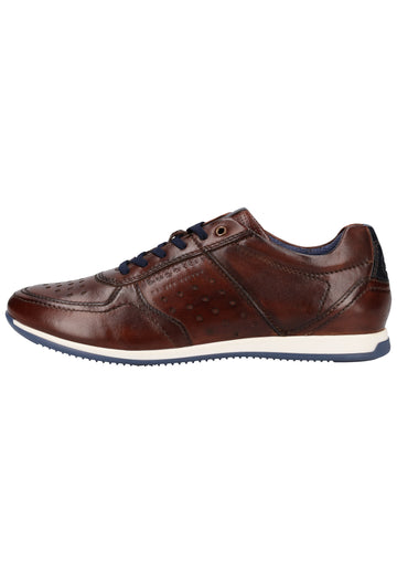Bugatti Sneaker Glattleder Braun/Blau - surf4shoes