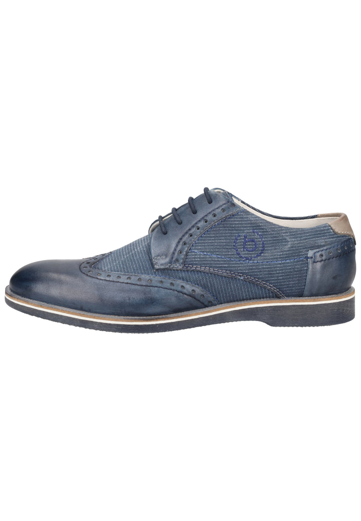 Bugatti Halbschuhe Leder/Textil Blau - surf4shoes