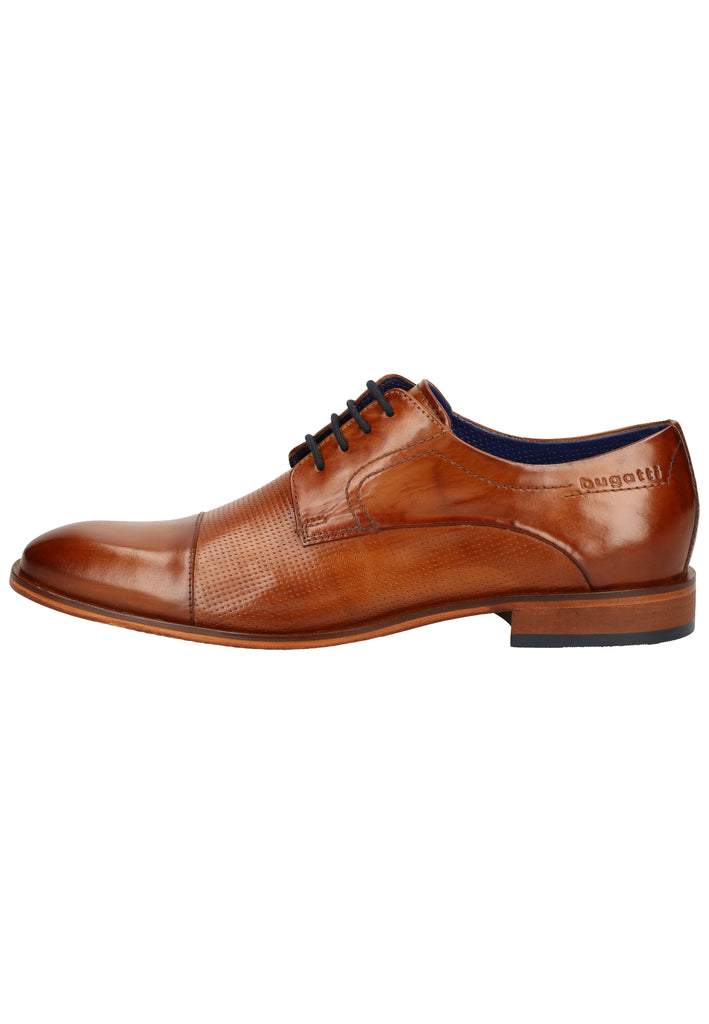Bugatti Businessschuhe Glattleder Cognac - surf4shoes