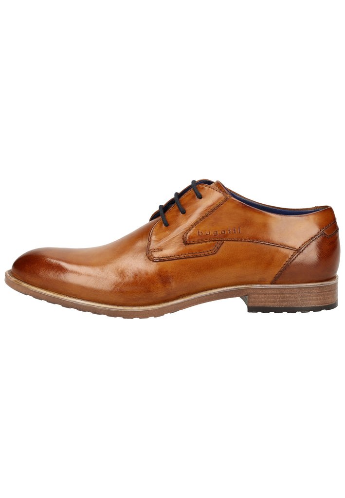 Bugatti Businessschuhe Glattleder Cognac - surf4shoes