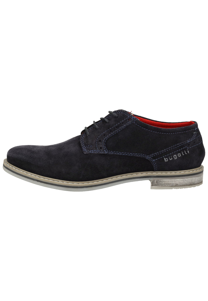 Bugatti Businessschuhe Veloursleder Dunkelblau - surf4shoes