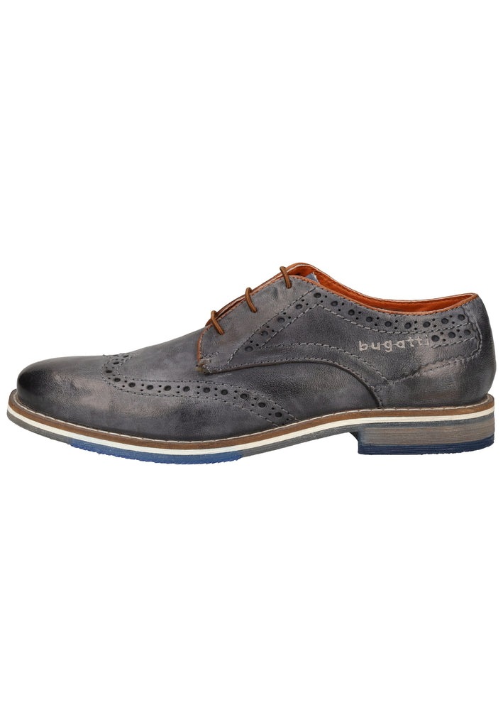 Bugatti Halbschuhe Leder Blau - surf4shoes