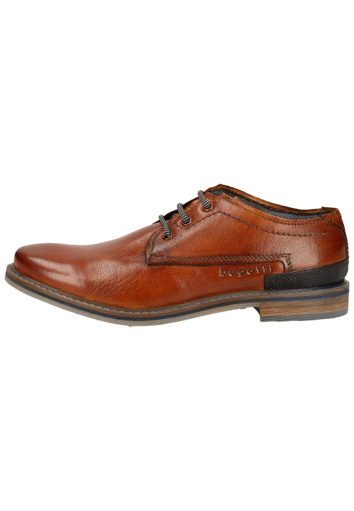 Bugatti Businessschuhe Glattleder Cognac - surf4shoes