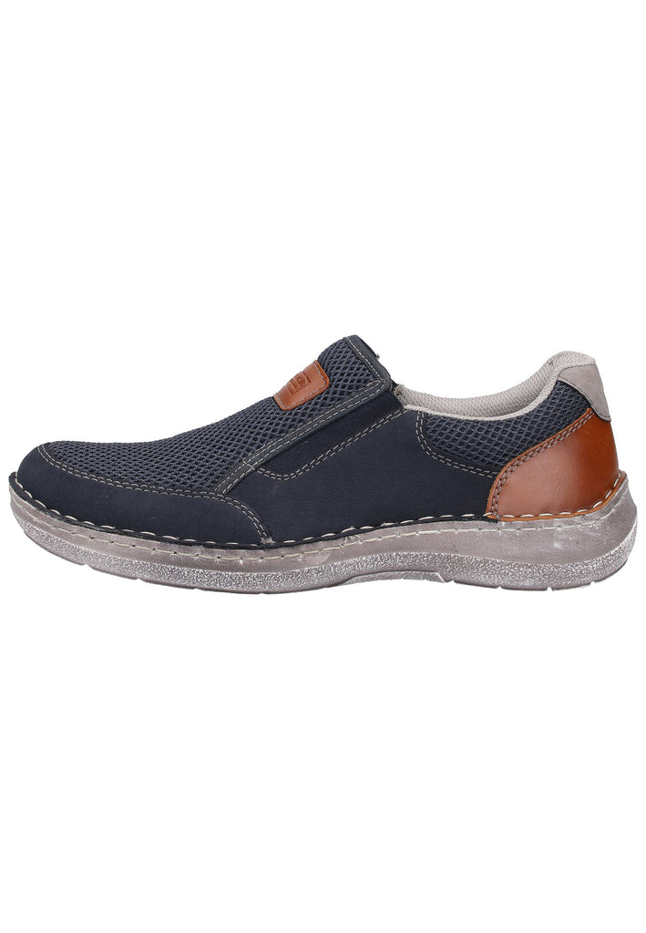Rieker Slipper Lederimitat Pazifik - surf4shoes